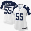 Women Nike Dallas Cowboys &55 Edgar Jones Elite White Throwback Alternate NFL Jersey