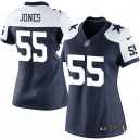 Women Nike Dallas Cowboys &55 Edgar Jones Elite Navy Blue Throwback Alternate NFL Jersey