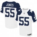 Men Nike Dallas Cowboys &55 Edgar Jones Elite White Throwback Alternate NFL Jersey