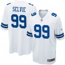 Youth Nike Dallas Cowboys &99 George Selvie Elite White NFL Jersey
