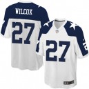 Youth Nike Dallas Cowboys &27 J.J. Wilcox Elite White Throwback Alternate NFL Jersey