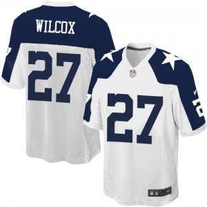 Jeunes Cowboys de Dallas Nike # 27 J.J. Wilcox élite blanche Throwback alternent NFL Maillot Magasin