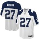 Youth Nike Dallas Cowboys &27 J.J. Wilcox Elite White Throwback Alternate NFL Jersey