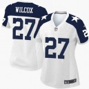 Women Nike Dallas Cowboys &27 J.J. Wilcox Elite White Throwback Alternate NFL Jersey