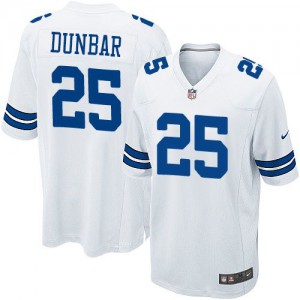 Jeunes Cowboys de Dallas Nike # 25 Lance Dunbar Élite blanc NFL Maillot Magasin