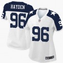 Women Nike Dallas Cowboys &96 Nick Hayden Elite White Throwback Alternate NFL Jersey
