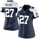 Women Nike Dallas Cowboys &27 J.J. Wilcox Elite Navy Blue Throwback Alternate NFL Jersey