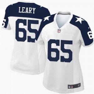 Femmes Nike Dallas Cowboys # 65 Ronald Leary Élite Throwback remplaçant NFL maillot de blanc
