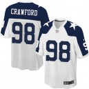 Youth Nike Dallas Cowboys &98 Tyrone Crawford Elite White Throwback Alternate NFL Jersey
