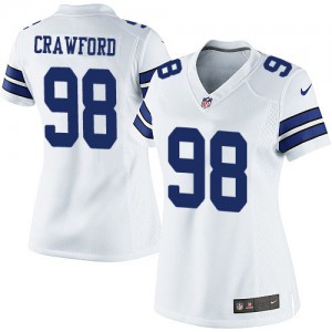 Femmes Nike Dallas Cowboys # 98 Tyrone Crawford Élite blanc NFL Maillot Magasin