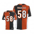 Men Nike Cincinnati Bengals &58 Rey Maualuga Elite Team/Alternate Two Tone NFL Jersey