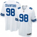Youth Nike Dallas Cowboys &98 Tyrone Crawford Elite White NFL Jersey