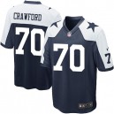 Youth Nike Dallas Cowboys &98 Tyrone Crawford Elite Navy Blue Throwback Alternate NFL Jersey