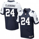Men Nike Dallas Cowboys &24 Morris Claiborne Elite Navy Blue Throwback Alternate NFL Jersey
