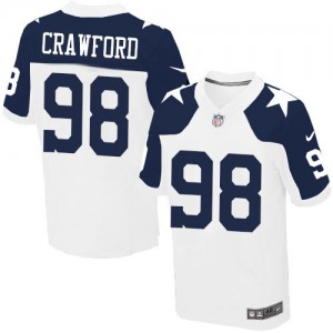 Hommes Nike Dallas Cowboys # 98 Tyrone Crawford élite blanche Throwback alternent NFL Maillot Magasin Hommes Nike Dallas Cowboys # 98 Tyrone Crawford élite blanche Throwback alternent NFL Maillot Magasin
