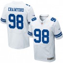 Men Nike Dallas Cowboys &98 Tyrone Crawford Elite White NFL Jersey