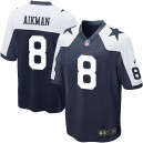 Youth Nike Dallas Cowboys &8 Troy Aikman Elite Navy Blue Throwback Alternate NFL Jersey