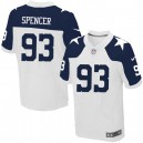 Men Nike Dallas Cowboys &93 Anthony Spencer Elite White Throwback Alternate NFL Jersey
