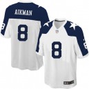Youth Nike Dallas Cowboys &8 Troy Aikman Elite White Throwback Alternate NFL Jersey