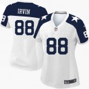 Women Nike Dallas Cowboys &88 Michael Irvin Elite White Throwback Alternate NFL Jersey