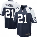 Youth Nike Dallas Cowboys &21 Deion Sanders Elite Navy Blue Throwback Alternate NFL Jersey
