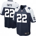 Youth Nike Dallas Cowboys &22 Emmitt Smith Elite Navy Blue Throwback Alternate NFL Jersey