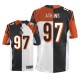 Hommes Nike Cincinnati Bengals # 97 Geno Atkins élite Team/route deux tonnes NFL Maillot Magasin