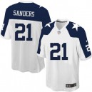 Youth Nike Dallas Cowboys &21 Deion Sanders Elite White Throwback Alternate NFL Jersey