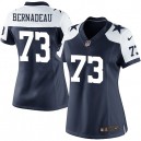 Women Nike Dallas Cowboys &73 Mackenzy Bernadeau Elite Navy Blue Throwback Alternate NFL Jersey