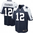 Youth Nike Dallas Cowboys &12 Roger Staubach Elite Navy Blue Throwback Alternate NFL Jersey