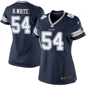 Femmes Nike Dallas Cowboys # 54 Randy Blanc Élite bleu marine équipe NFL Maillot Magasin de couleur