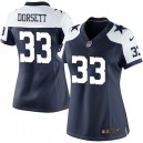 Women Nike Dallas Cowboys &33 Tony Dorsett Elite Navy Blue Throwback Alternate NFL Jersey