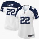 Women Nike Dallas Cowboys &22 Emmitt Smith Elite White Throwback Alternate NFL Jersey