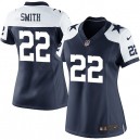 Women Nike Dallas Cowboys &22 Emmitt Smith Elite Navy Blue Throwback Alternate NFL Jersey