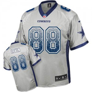 Hommes Nike Dallas Cowboys # 88 Michael Irvin Élite gris Drift mode NFL Maillot Magasin