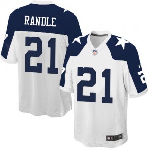 Jeunes Cowboys de Dallas Nike # 21 Joseph Randle Élite Throwback remplaçant NFL maillot de blanc