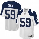 Youth Nike Dallas Cowboys &59 Ernie Sims Elite White Throwback Alternate NFL Jersey