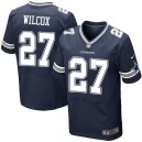 Men Nike Dallas Cowboys &27 J.J. Wilcox Elite Navy Blue Team Color NFL Jersey