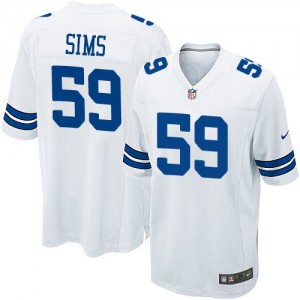 Jeunes Cowboys de Dallas Nike # 59 Ernie Sims Élite blanc NFL Maillot Magasin