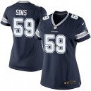 Women Nike Dallas Cowboys &59 Ernie Sims Elite Navy Blue Team Color NFL Jersey