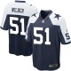 Youth Nike Dallas Cowboys &51 Kyle Wilber Elite Navy Blue Throwback Alternate NFL Jersey