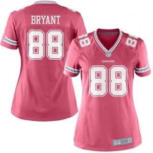 Femmes Nike Dallas Cowboys # 88 Dez Bryant Élite NFL maillot de rose