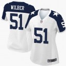 Women Nike Dallas Cowboys &51 Kyle Wilber Elite White Throwback Alternate NFL Jersey