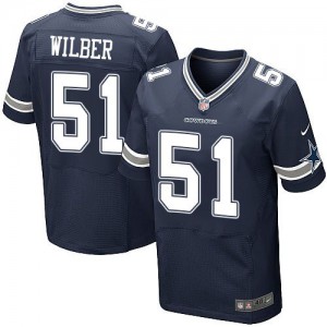 Hommes Nike Dallas Cowboys # 51 Kyle Wilber Élite bleu marine équipe NFL Maillot Magasin de couleur
