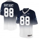 Men Nike Dallas Cowboys &88 Dez Bryant Elite Navy/White Fadeaway NFL Jersey