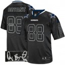 Men Nike Dallas Cowboys &88 Dez Bryant Elite Lights Out Black Autographed NFL Jersey