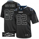 Men Nike Dallas Cowboys &82 Jason Witten Elite Lights Out Black Autographed NFL Jersey
