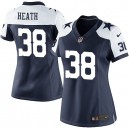 Women Nike Dallas Cowboys &38 Jeff Heath Elite Navy Blue Throwback Alternate NFL Jersey