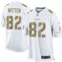 Men Nike Dallas Cowboys &82 Jason Witten Elite White Salute to Service NFL Jersey