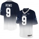 Men Nike Dallas Cowboys &9 Tony Romo Elite Navy/White Fadeaway NFL Jersey